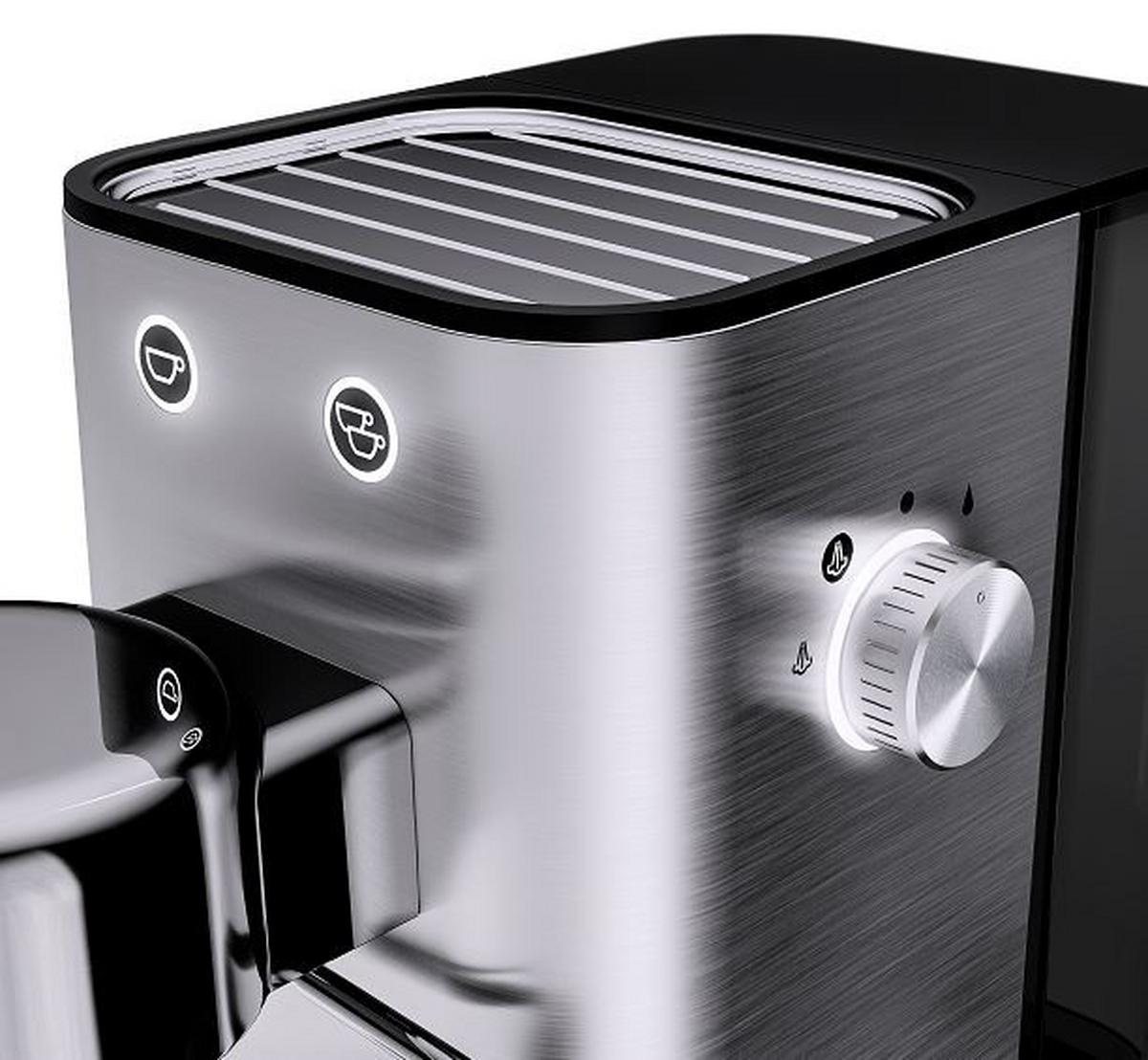 AUTOMATYCZNY EKSPRES DO KAWY 412370011 - kolor stalowy, Basics, metal (36,2/35,1/17,2cm) - WMF