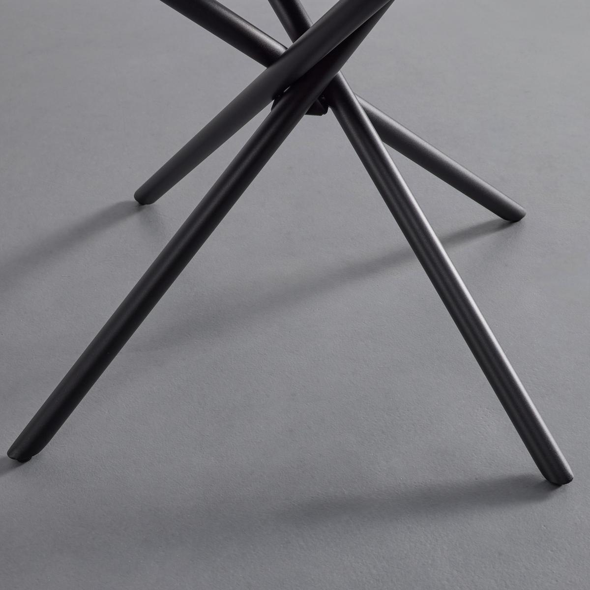 KRZESŁO LUNITA - czarny, Modern, metal/tkanina (47/88/57cm) - Bessagi Home