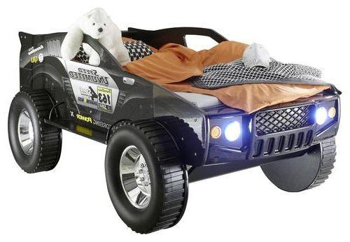 Autobett Jeep inkl. Beleuchtung ca. 120x213 cm - Schwarz, Basics (90/200cm) - MID.YOU