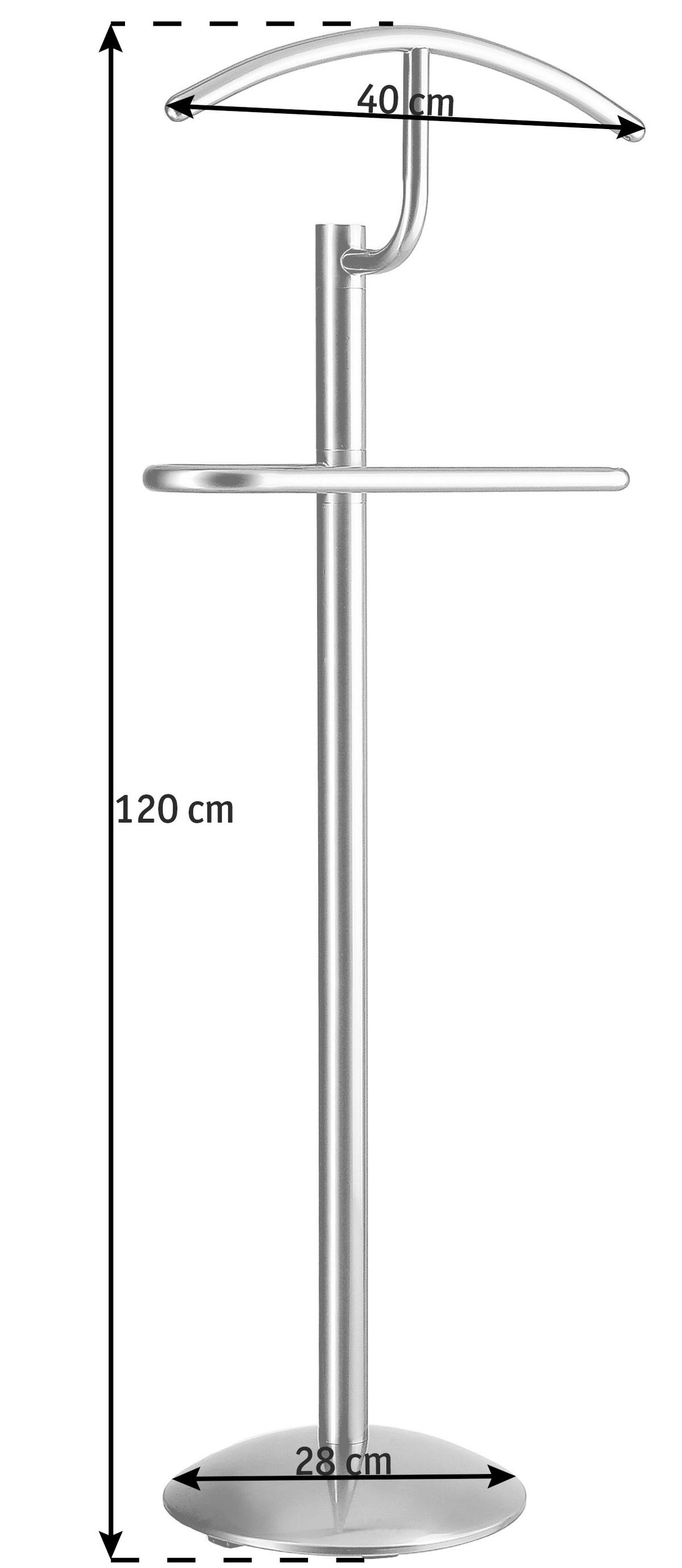 CICHY SŁUGA DINA-S - kolor stalowy, Design, metal (40/120/28cm) - Boxxx