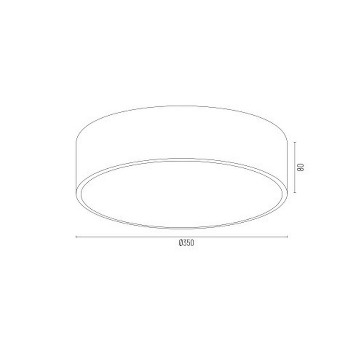 Deckenleuchte Amore Weiß/Goldfarben max. 15 Watt - Goldfarben/Weiß, Basics, Glas/Metall (8/35/35cm)