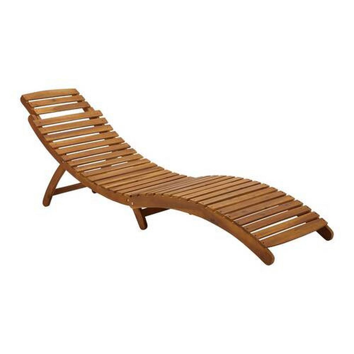 Vrtni Ležalnik Bora, Modra, Akacija - temno modra, Moderno, tekstil/les (180/54/62cm) - Bessagi Garden