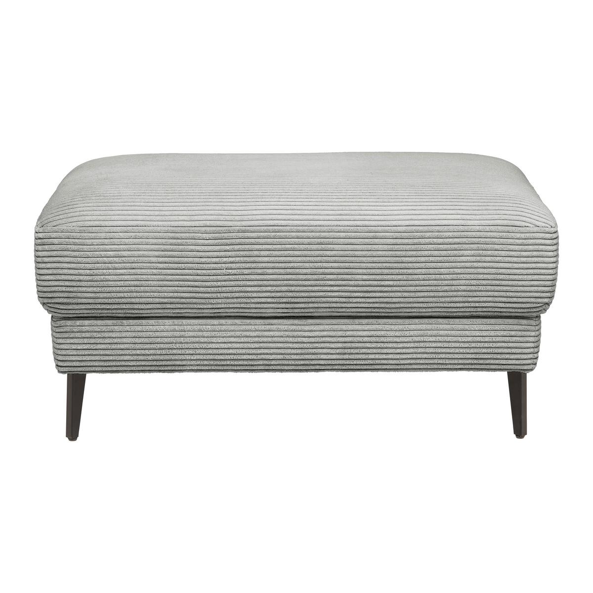 Hocker Cora in Grau - Grau, MODERN, Textil/Metall (92/46/60cm) - Mömax