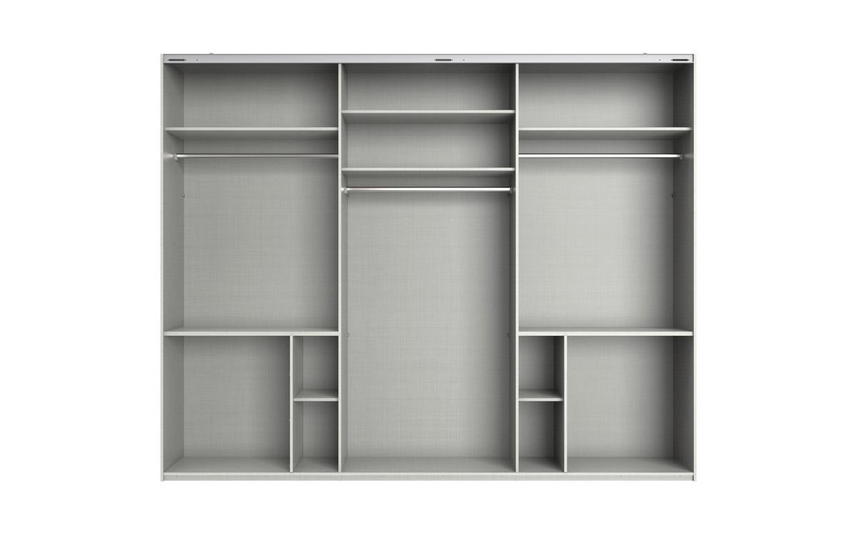 Ormar Level 36 C - siva/boje grafita, Design, staklo/drvni materijal (300/236/65cm) - Premium Living
