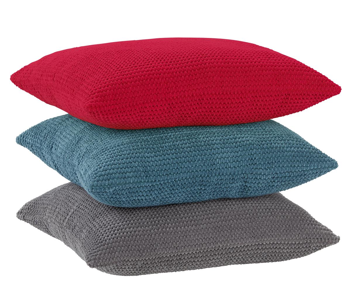 Kissenhülle Maxima ca. 50x50cm - Dunkelgrau, KONVENTIONELL, Textil (50/50cm) - Premium Living