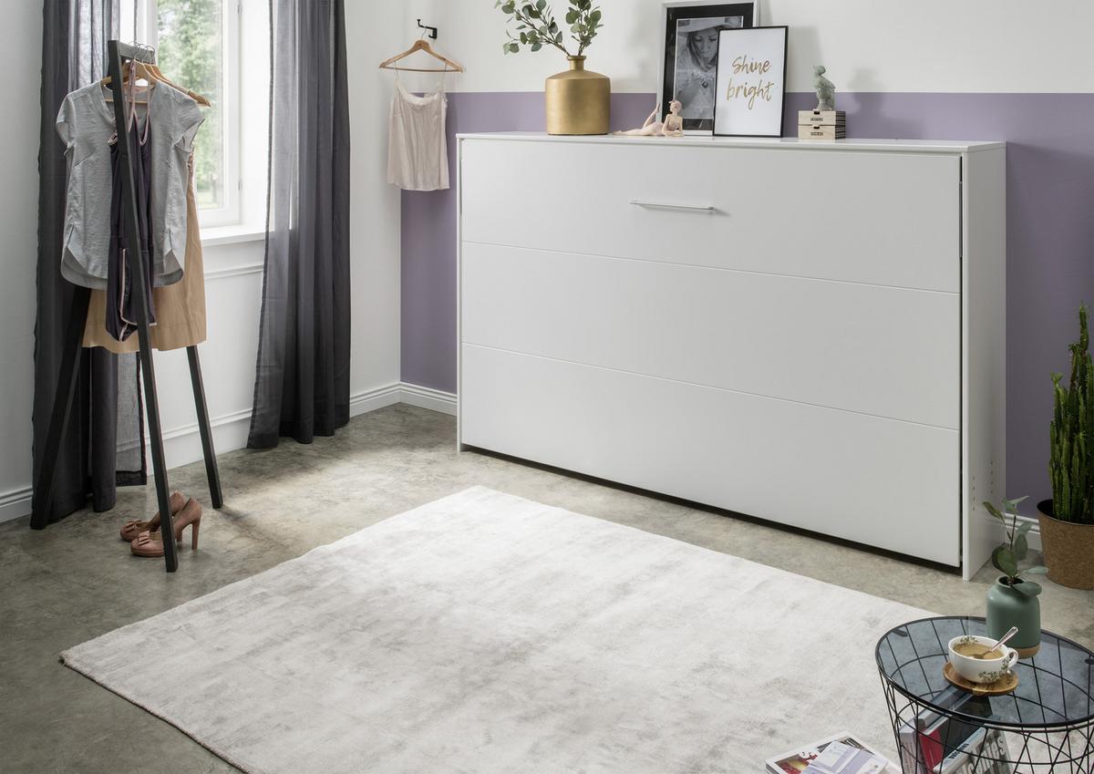 Klappbett Juist ca. 120x200 cm Weiß - Weiß, KONVENTIONELL, Holz/Holzwerkstoff (120/200cm) - MID.YOU