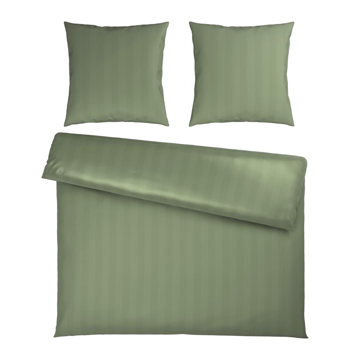Bettwäsche Xenia Streif XXL Hellgrün ca. 200x200cm - Hellgrün, MODERN, Textil (200/200cm) - Premium Living