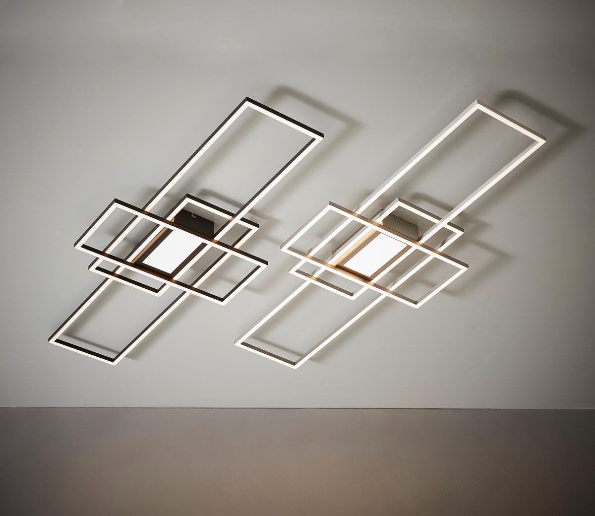 LAMPA SUFITOWA LED IRVINE SMALL - kolor niklowy, Basics, tworzywo sztuczne/metal (70/30/6,2cm) - Novel