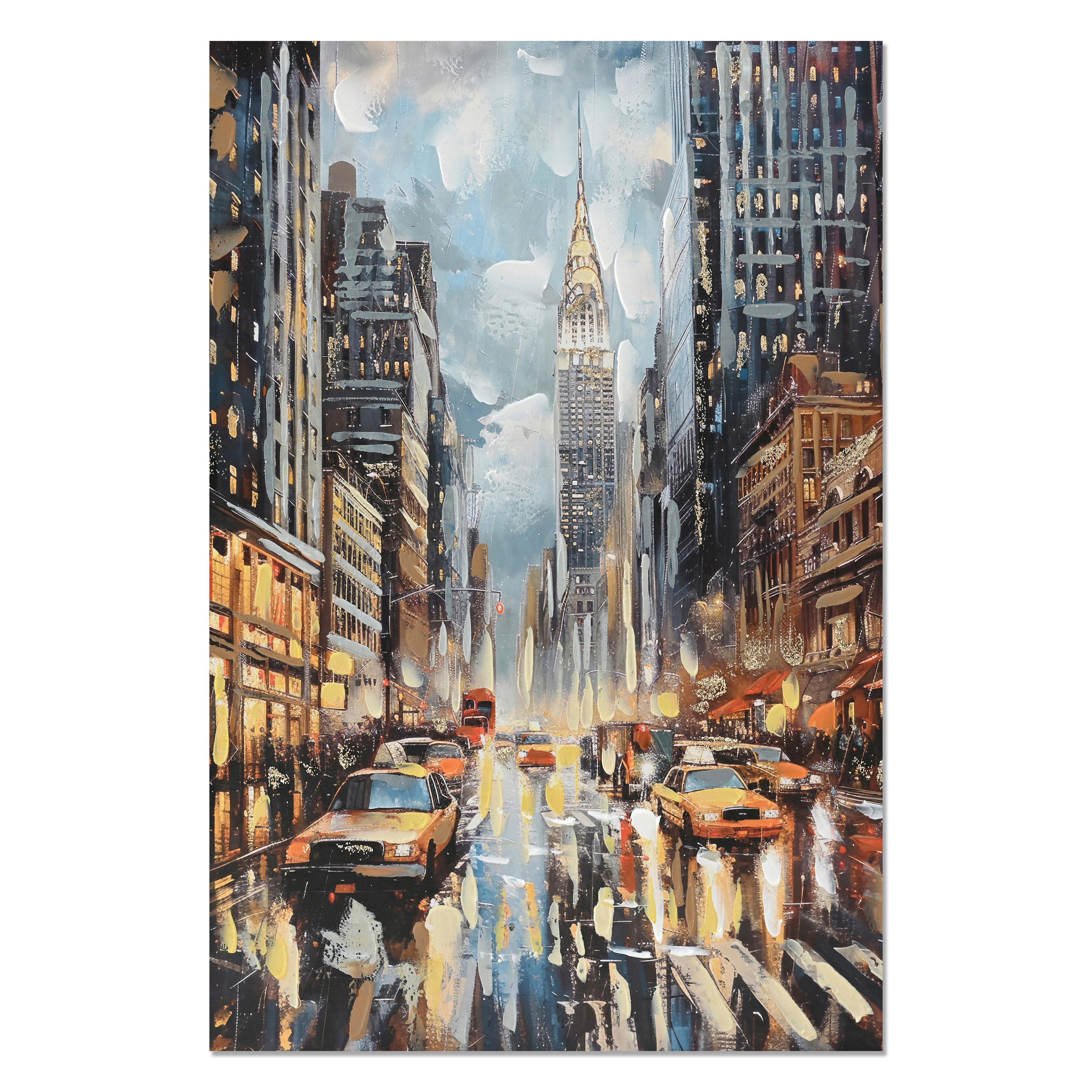 Slika U Blind Ramu 80x100cm New York - višebojna, Moderno, drvo/tekstil (80/100/3cm) - Mömax