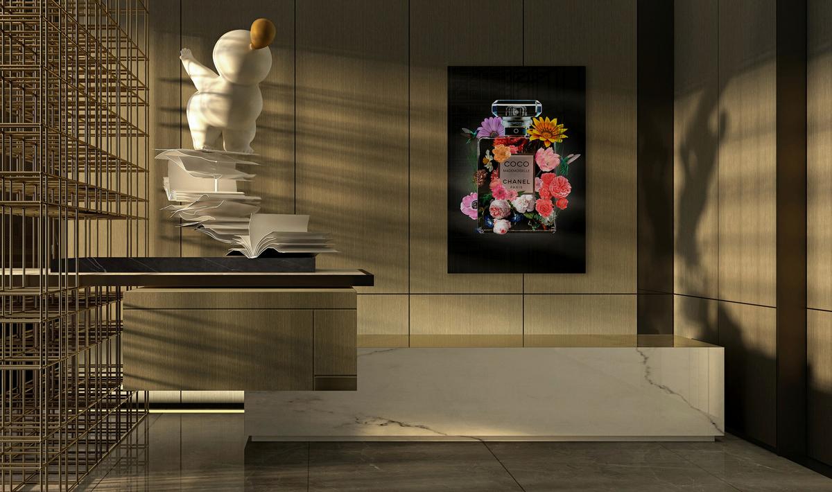 Bild The Perfume Collection V Multicolor ca. 90x135cm - Multicolor/Schwarz, Design, Kunststoff (90/135cm) - Wandkraft