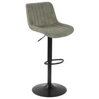 Barhocker Lovis Grün/Schwarz - Schwarz/Grün, MODERN, Textil/Metall (46/89.5-111.5/52cm) - Mömax