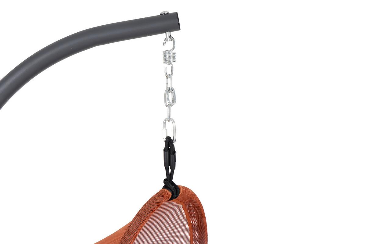 HÄNGESESSEL N85548 - Anthrazit/Rot, KONVENTIONELL, Kunststoff/Textil (123/192/102cm) - Siena Garden