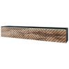 Nizka Omarica Lowa, Črna, Hrast, Vzorec Ribje Kosti, Led - hrast wotan/črna, Basics, umetna masa/leseni material (180/30/33cm) - P & B