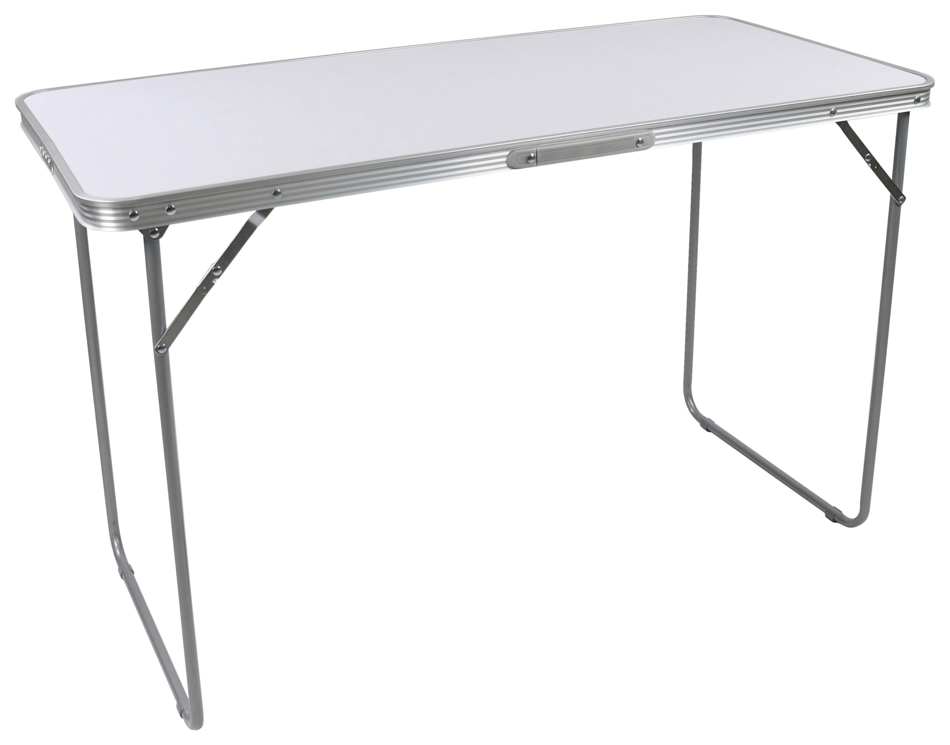 Miza Za Kampiranje Galdas L, Bela, 110x50 - bela, Moderno, kovina/umetna masa (110/53/70cm) - Ambia Garden