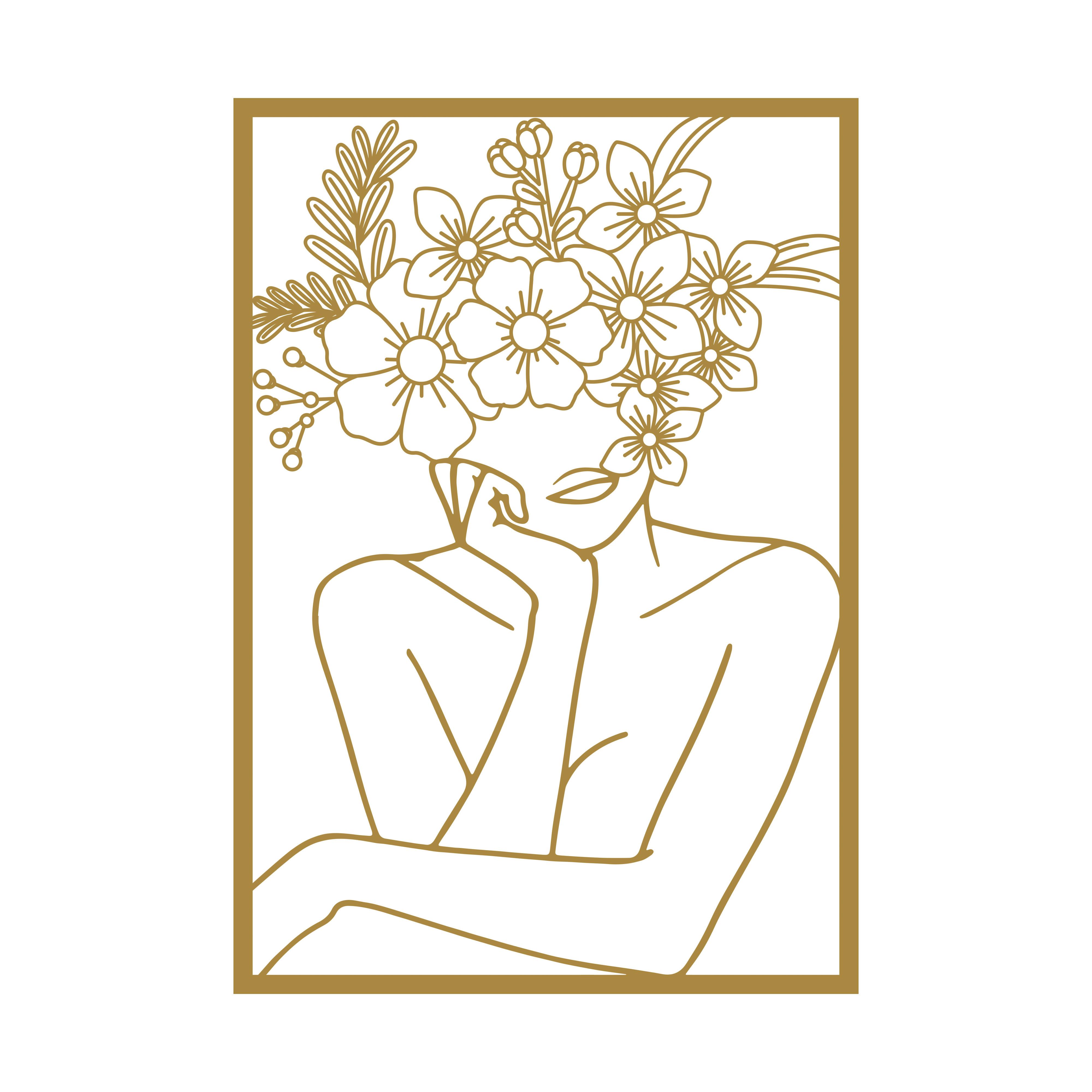 Stenska Dekoracija Gold - zlate barve, Konvencionalno, kovina (30/43cm) - Modern Living