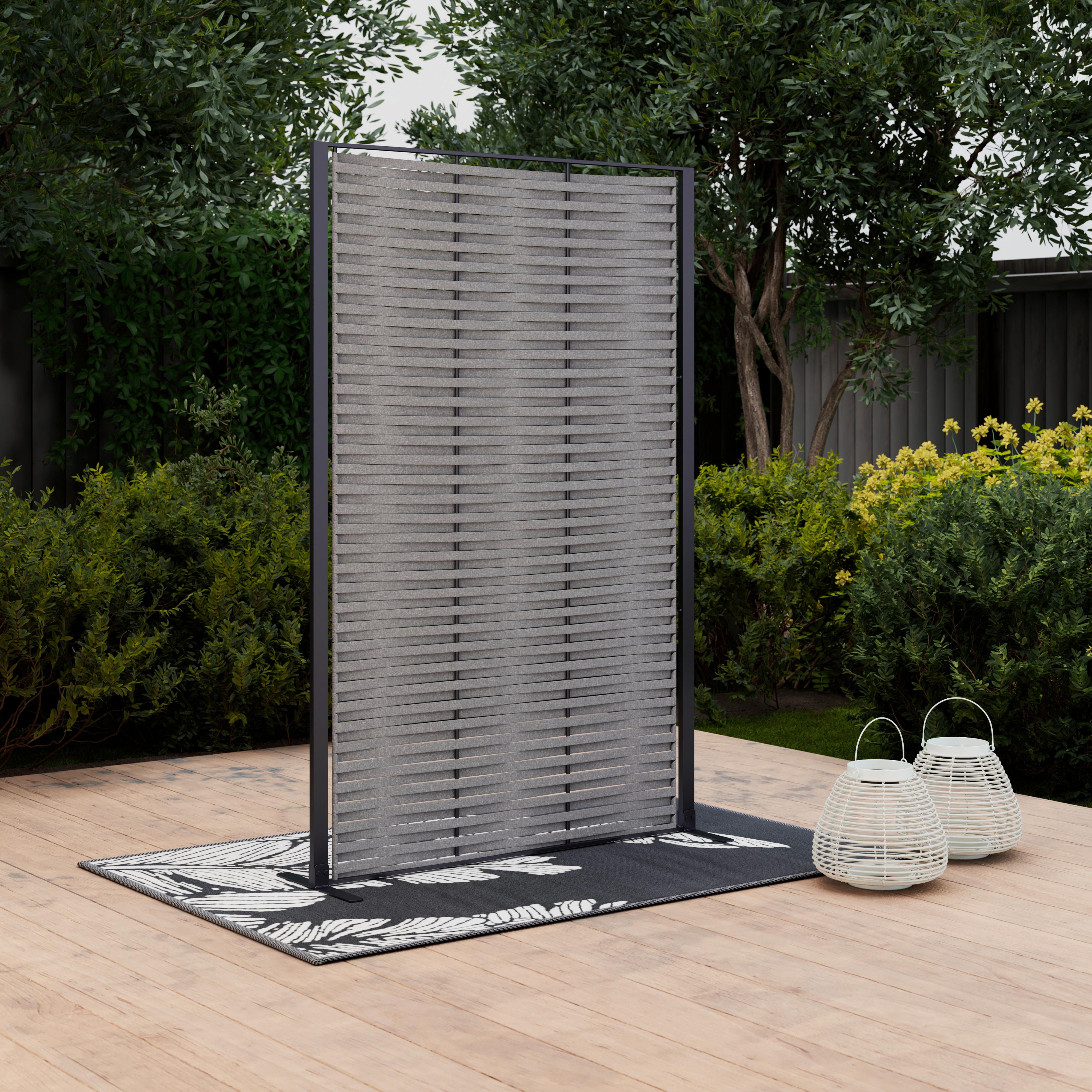 Paraván Java - sötétszürke, Natur, műanyag/fém (36/180/119cm) - Mömax