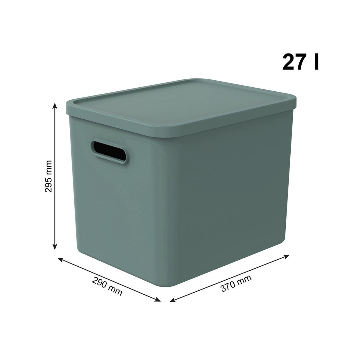 POJEMNIK DO PRZECHOWYWANIA 1063105092 - miętowy, Konventionell, tworzywo sztuczne (37/29/29.5cm) - Rotho