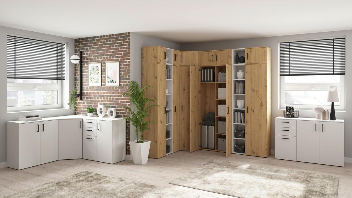 KOMODA MULTISTAURAUM - antracytowy/czarny, Modern, materiał drewnopochodny/tworzywo sztuczne (80/83/40cm) - Carryhome