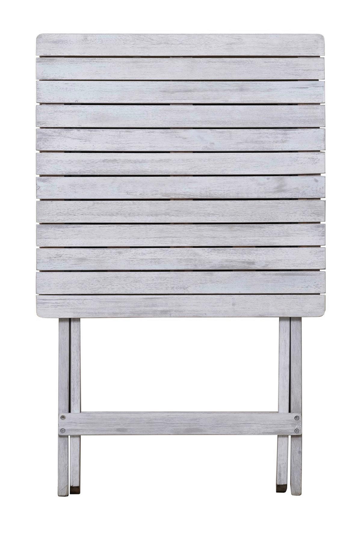 Balkonset 3-tlg. Naturfarben Akazienholz - Grau, Natur, Holz - Gardenson