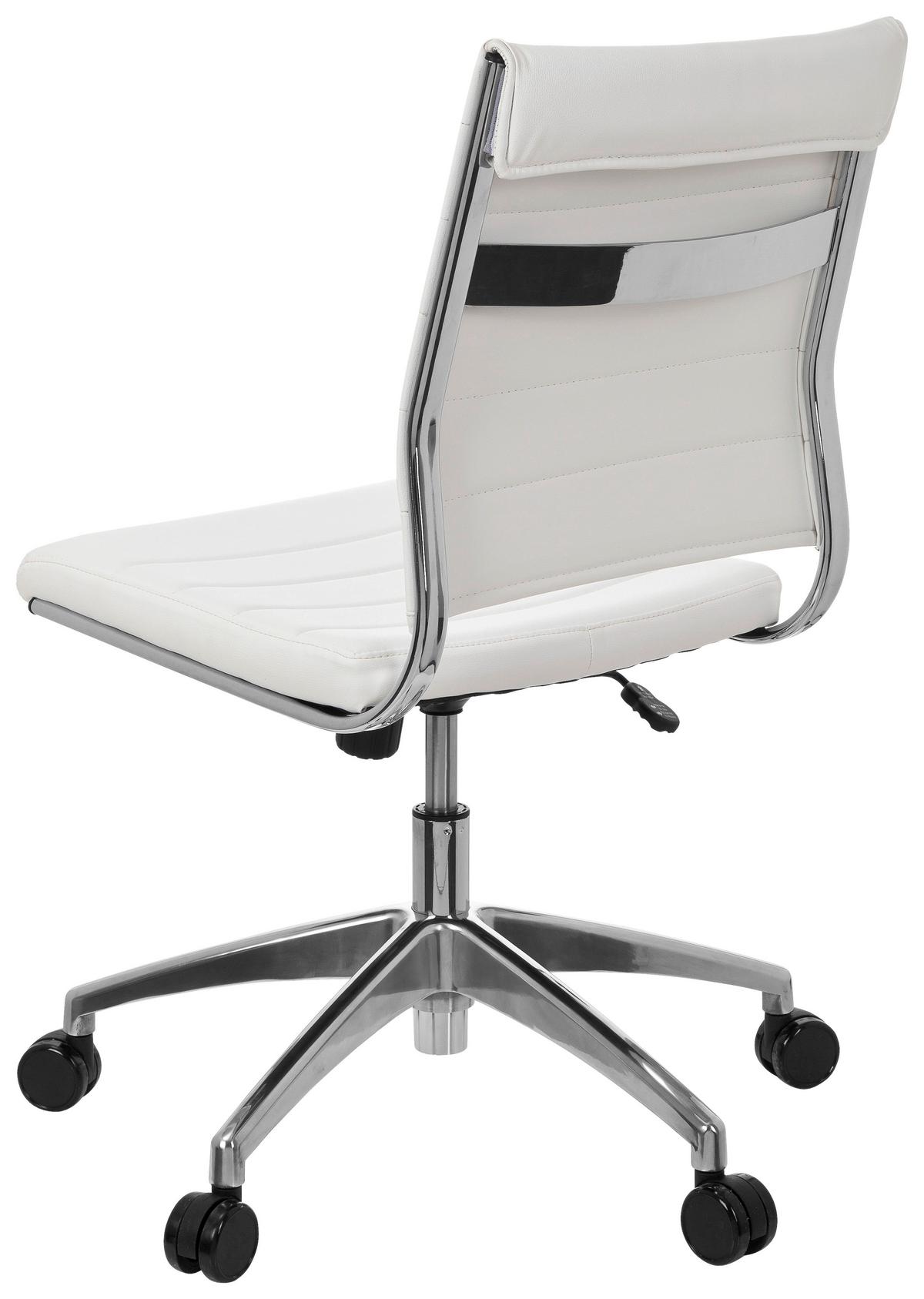 Pisarniški Stol Trisha, Bela - barve kroma/bela, Moderno, kovina/umetna masa (58/107/47cm) - MID.YOU