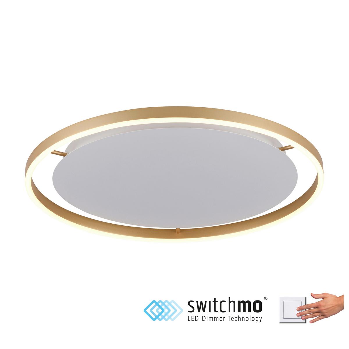 LED-Deckenleuchte Riuts Messingfarben max. 31,50 Watt - Messingfarben, Design, Kunststoff/Metall (58,5/58,5/5,3cm)