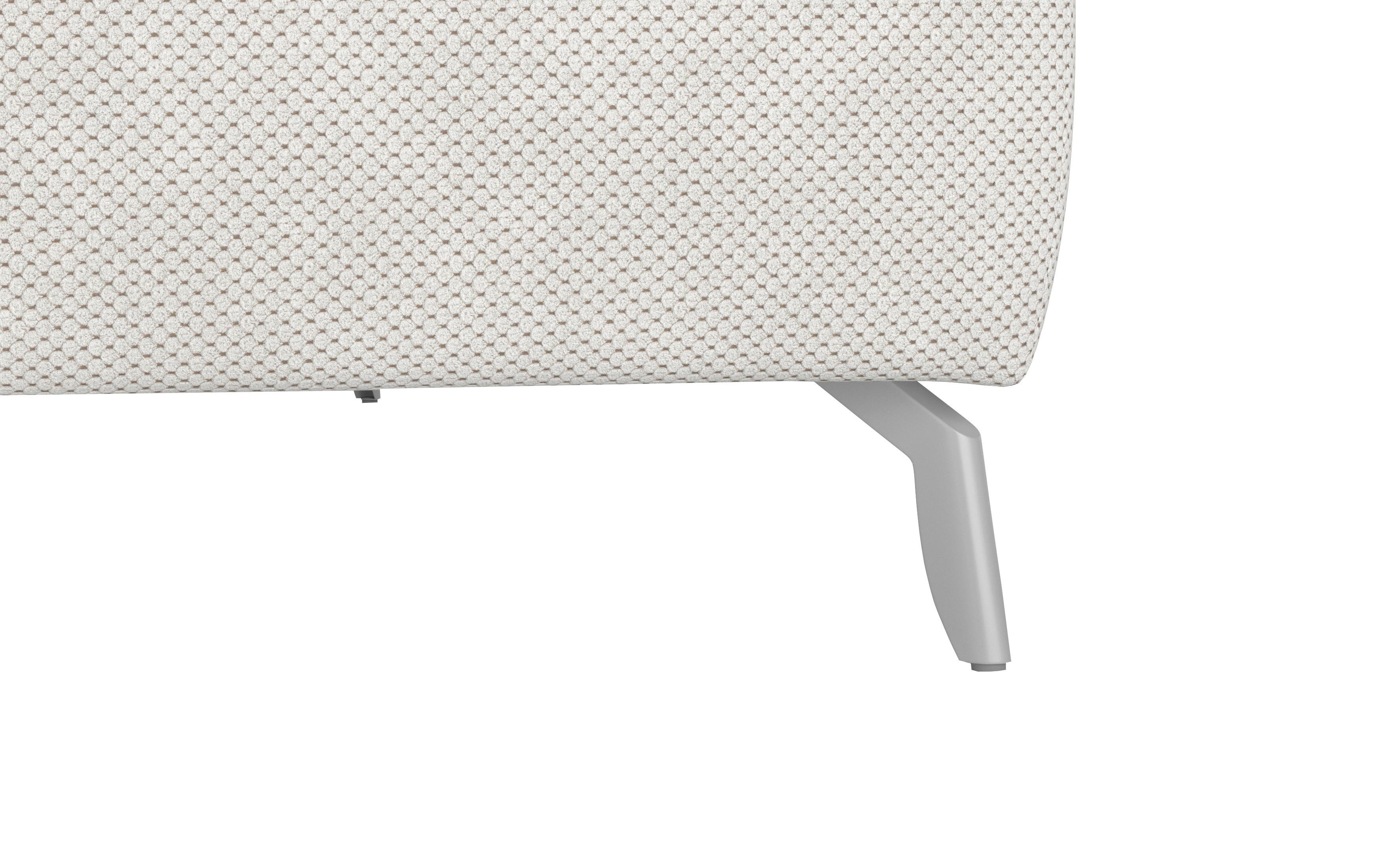 Boxspringbett Emily Creme ca. 160x200cm - Creme/Alufarben, Konventionell, Holzwerkstoff/Textil (160/200cm) - Premium Living