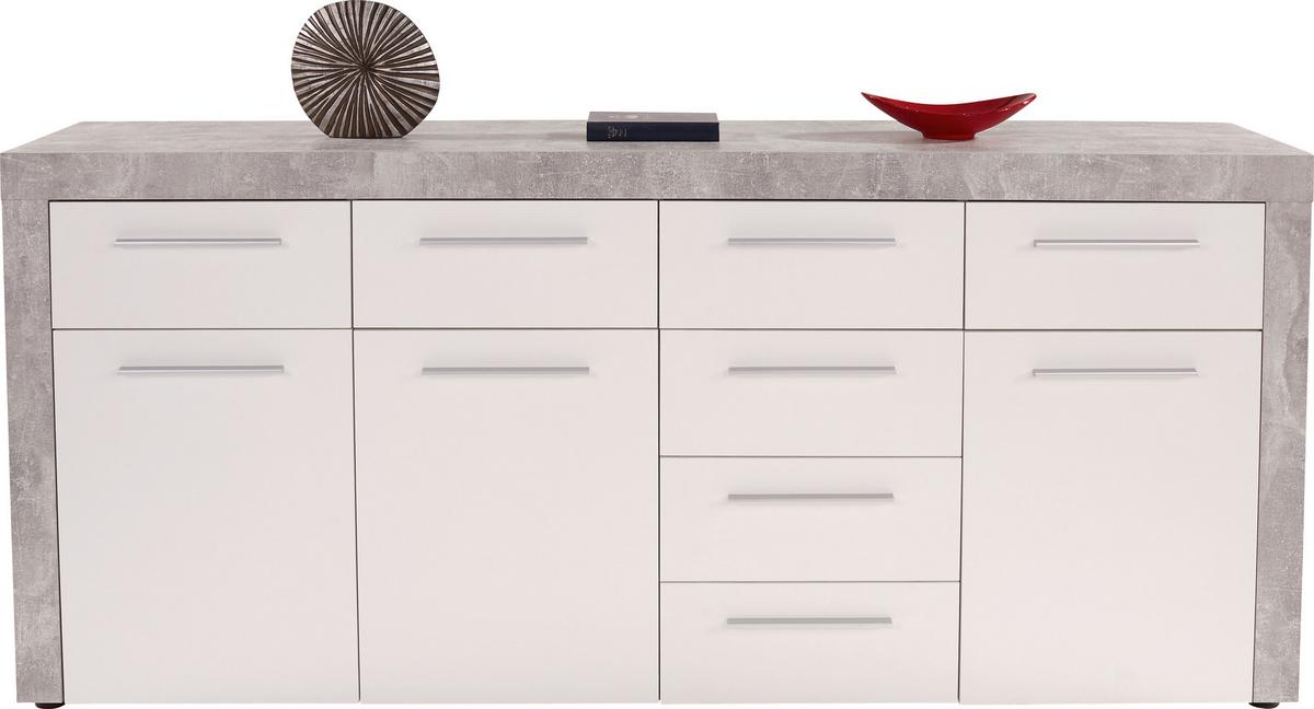 Comodă FOCUS FCK03 - alb/gri, Modern, material pe bază de lemn (194/86/45cm) - Modern Living