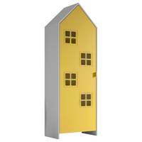 Kinderkleiderschrank Casami ca. 58x171x37 cm Weiß/Gelb - Gelb/Weiß, MODERN, Holzwerkstoff/Metall (57,6/171,3/37cm) - MID.YOU