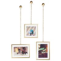 Képkeretszett Trio - sárgarézszínű, műanyag/Üveg (22,2/20,9/6,3cm) - Premium Living