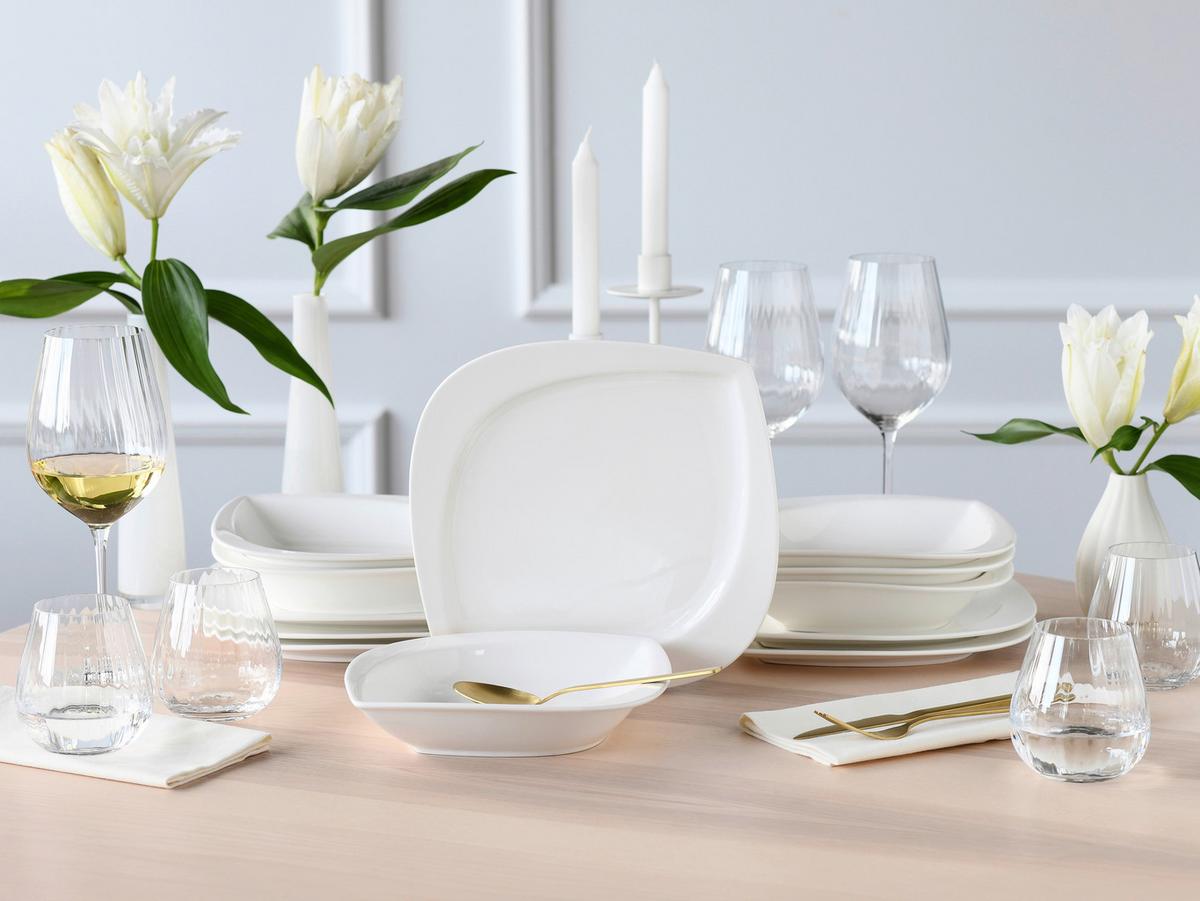 Jedilni Servis Melbourne Creme, 12-Delni - krem barve, Basics, keramika - Creatable