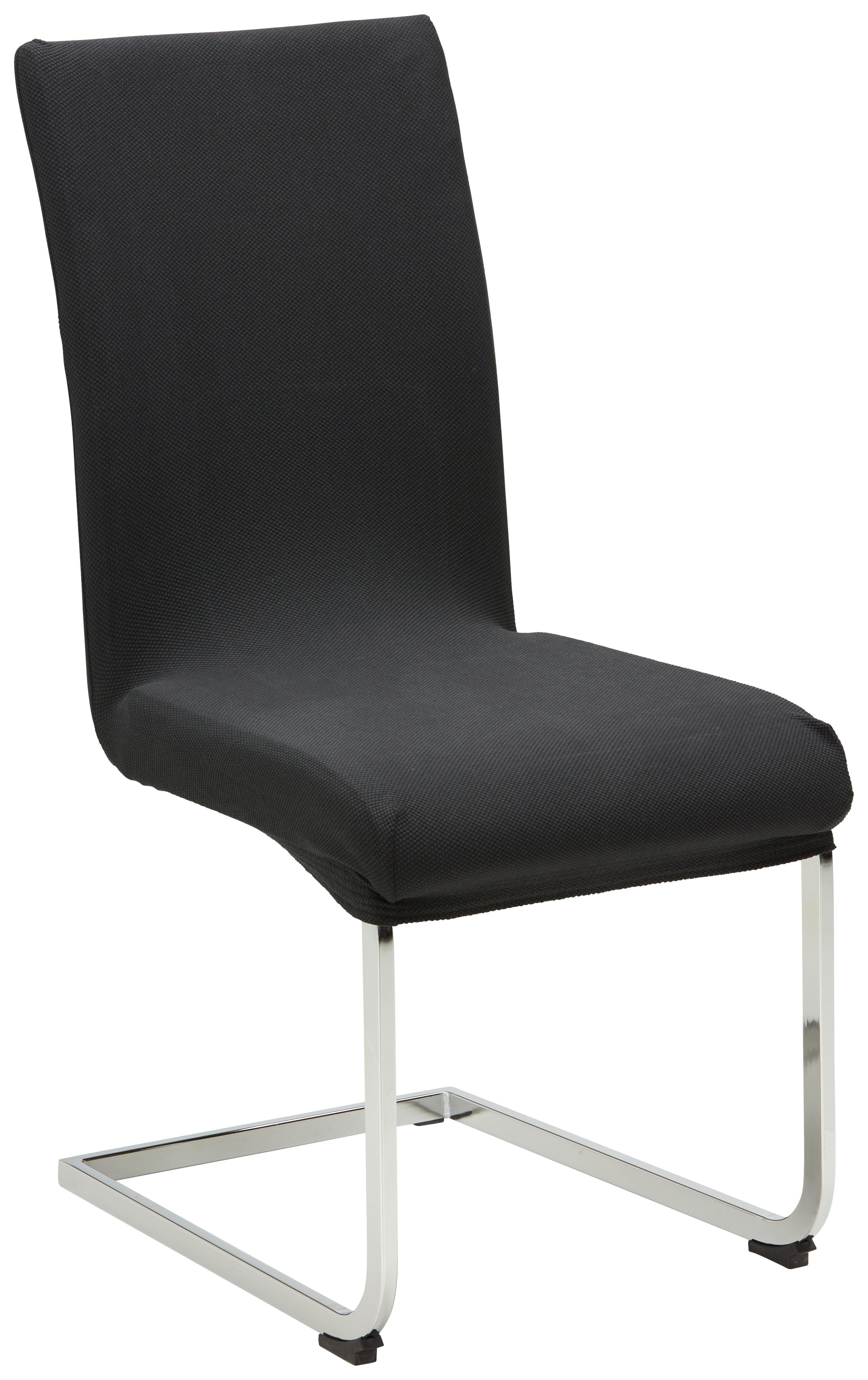 Stuhlhusse Dominik in Schwarz - Schwarz, Textil (48/64/48cm) - Modern Living