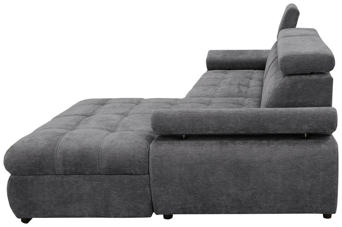 Coltar VEGAS - gri închis, Design, lemn/textil (294/173cm) - Modern Living
