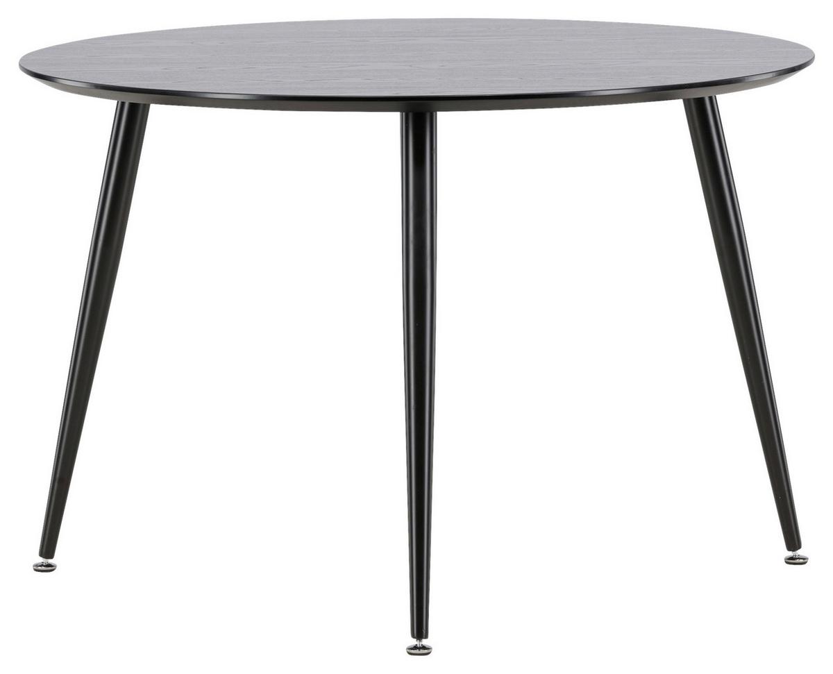 ESSTISCH DIPP - Schwarz, Design, Holzwerkstoff/Metall (115/115/75cm) - Livetastic