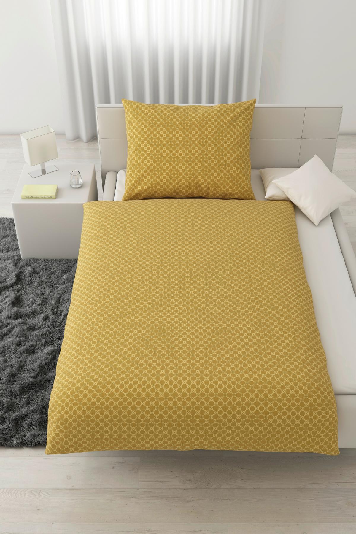 Ágyneműhuzat-garnitúra Mici - sárga/natúr színű, Konventionell, textil (140/200cm) - Modern Living
