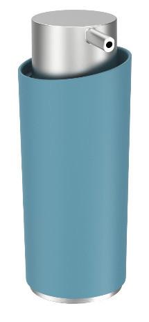 Seifenspender Chris in Blau - Blau, Modern, Kunststoff/Metall (7,6/15,9/6cm) - Premium Living
