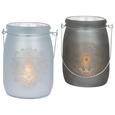 Windlicht Mandala verschiedene Designs - Beige, Glas (11/16cm)