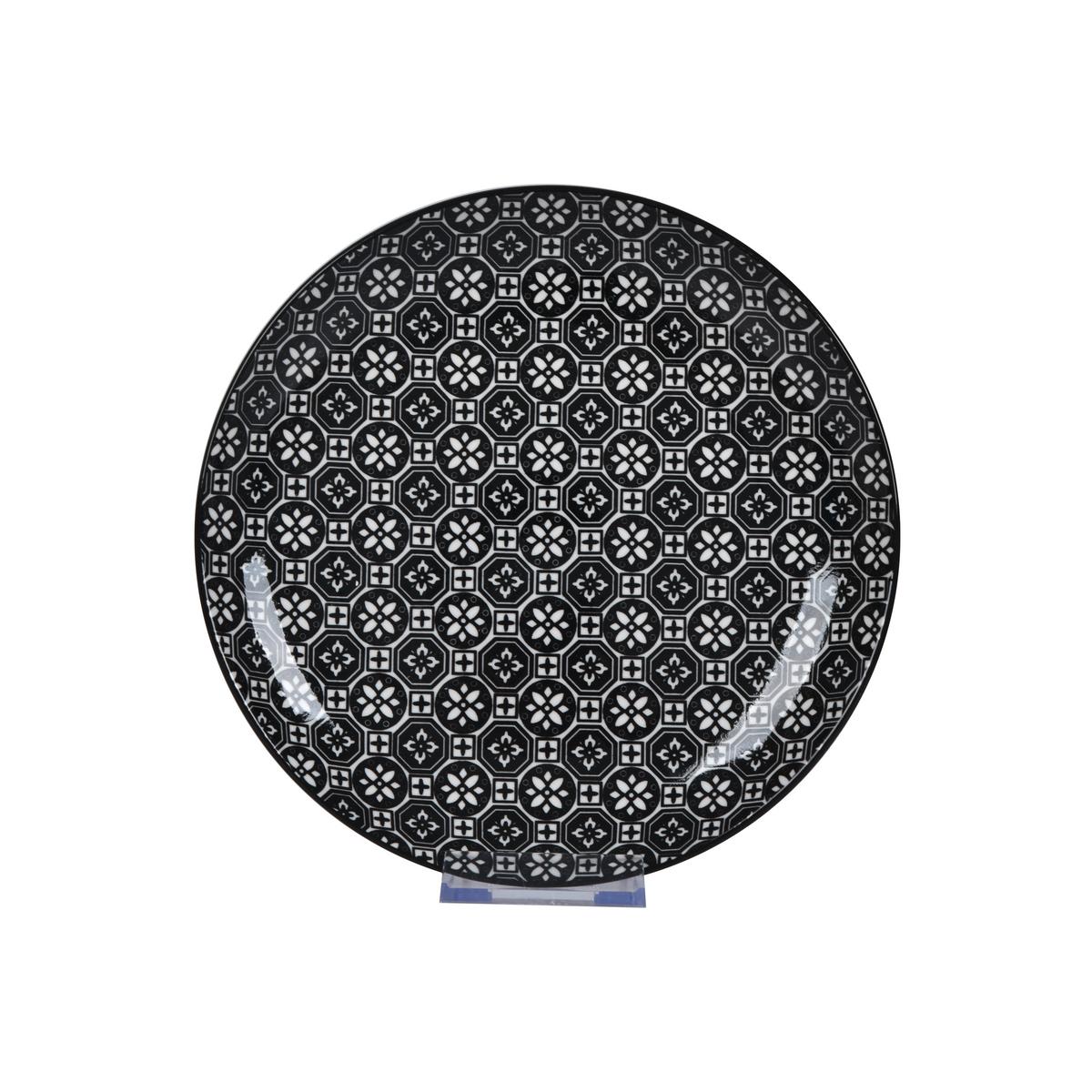 Dessertteller Shiva Schwarz/Weiß - Schwarz/Weiß, LIFESTYLE, Keramik (20,4/2,5cm) - Mömax