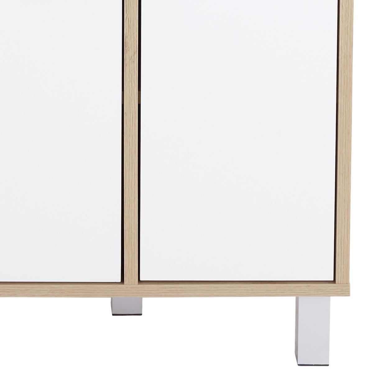 Regal Box - bijela/boje hrasta, Moderno, drvni materijal/plastika (75/205/40cm) - Modern Living