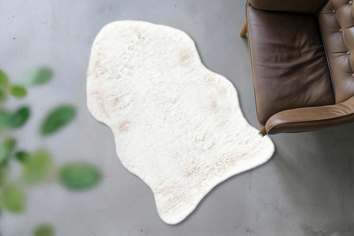 Covor din blană My Infinity, cca. 60x90cm - alb, Design, textil (60/90cm) - Obsession