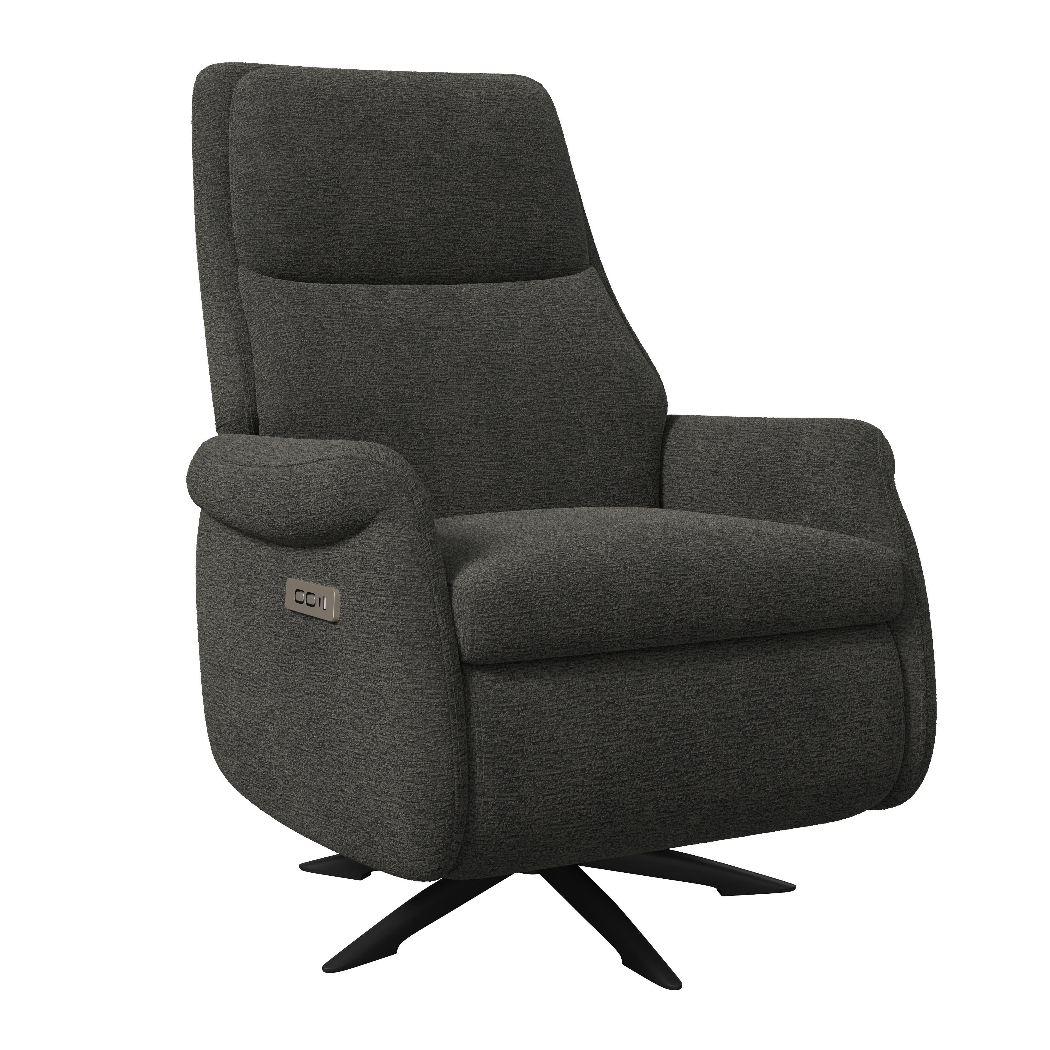 RELAXFÅTÖLJ ALICE - mörkgrå/svart, Modern, metall/trä (76/110/94cm) - Bessagi Home