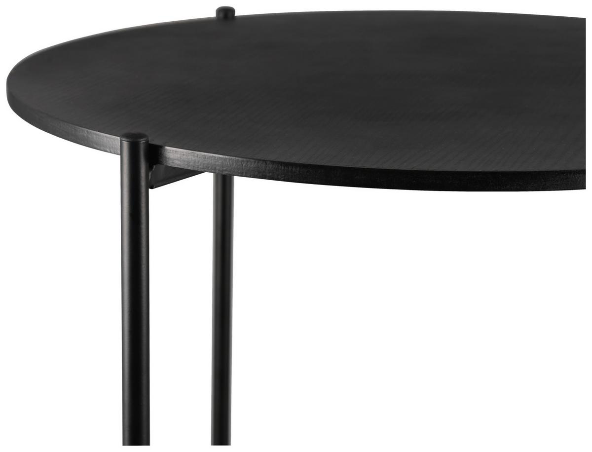 Mizica Paulina, Kovina, Črna - črna, Moderno, kovina/leseni material (48/60cm) - Mömax