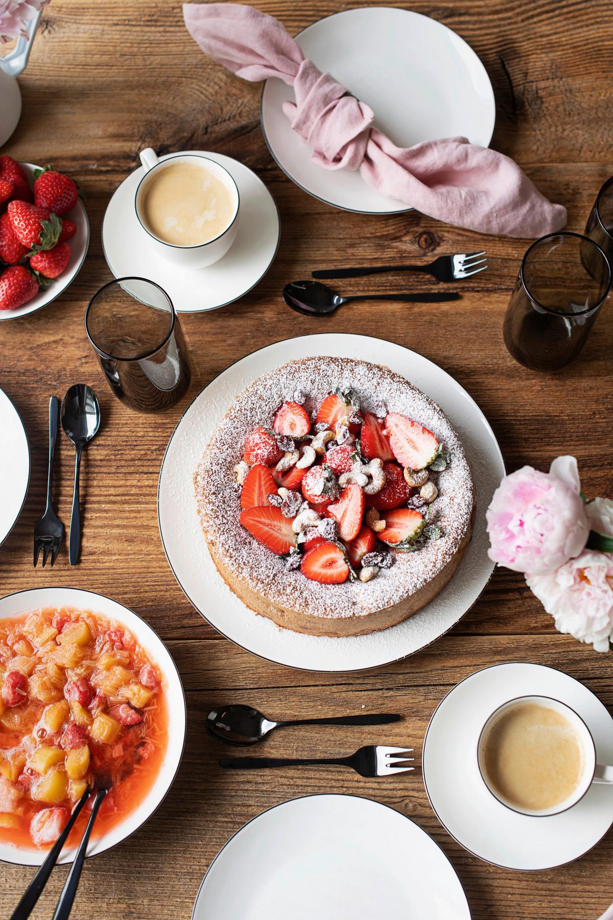 TAFELSERVICE FELISE - Weiss/Schwarz, Trend, Keramik - Mäser