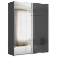 DULAP USI CULISANTE FELDKIRCH - argintiu/antracit, Modern, sticlă/material pe bază de lemn (181/229/62cm)