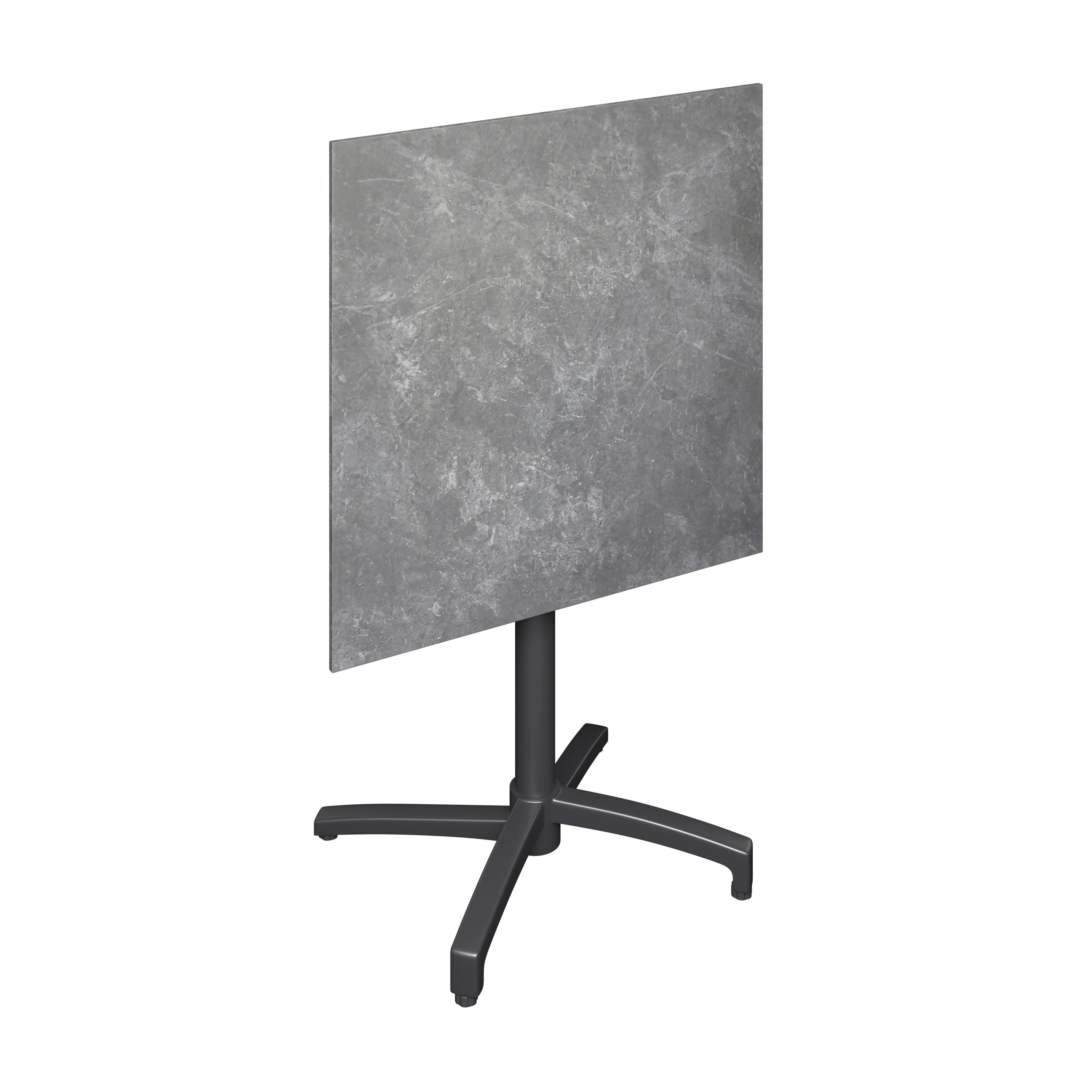 UTEBORD HEINO - antracit, Basics, metall/sten (70/70/75cm) - Mömax
