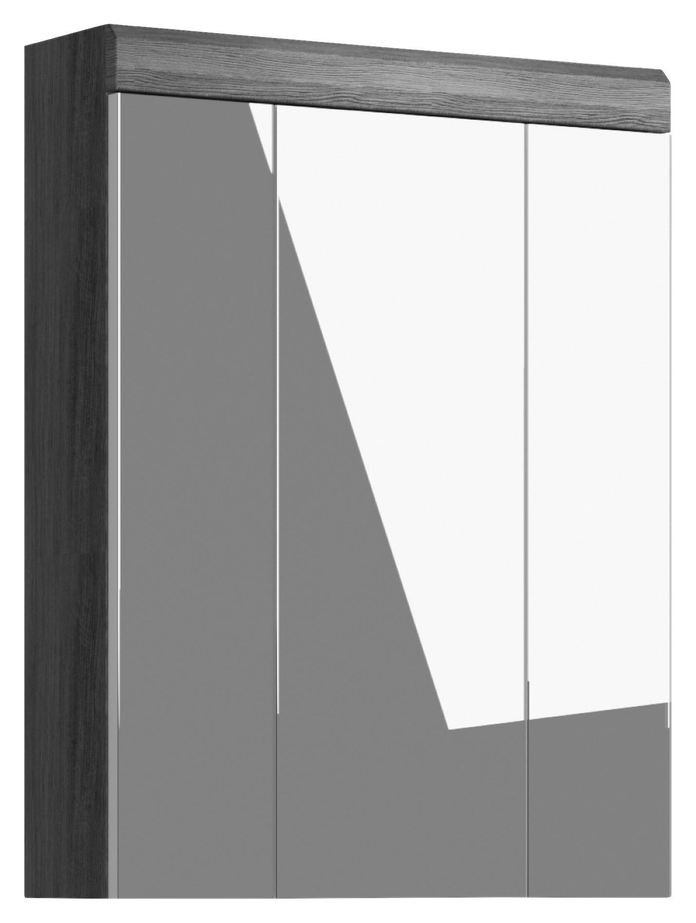 Spiegelschrank Scout ca. 60x79 cm Anthrazit/Weiß - Weiß Hochglanz, MODERN, Holzwerkstoff (60/79/18cm) - MID.YOU