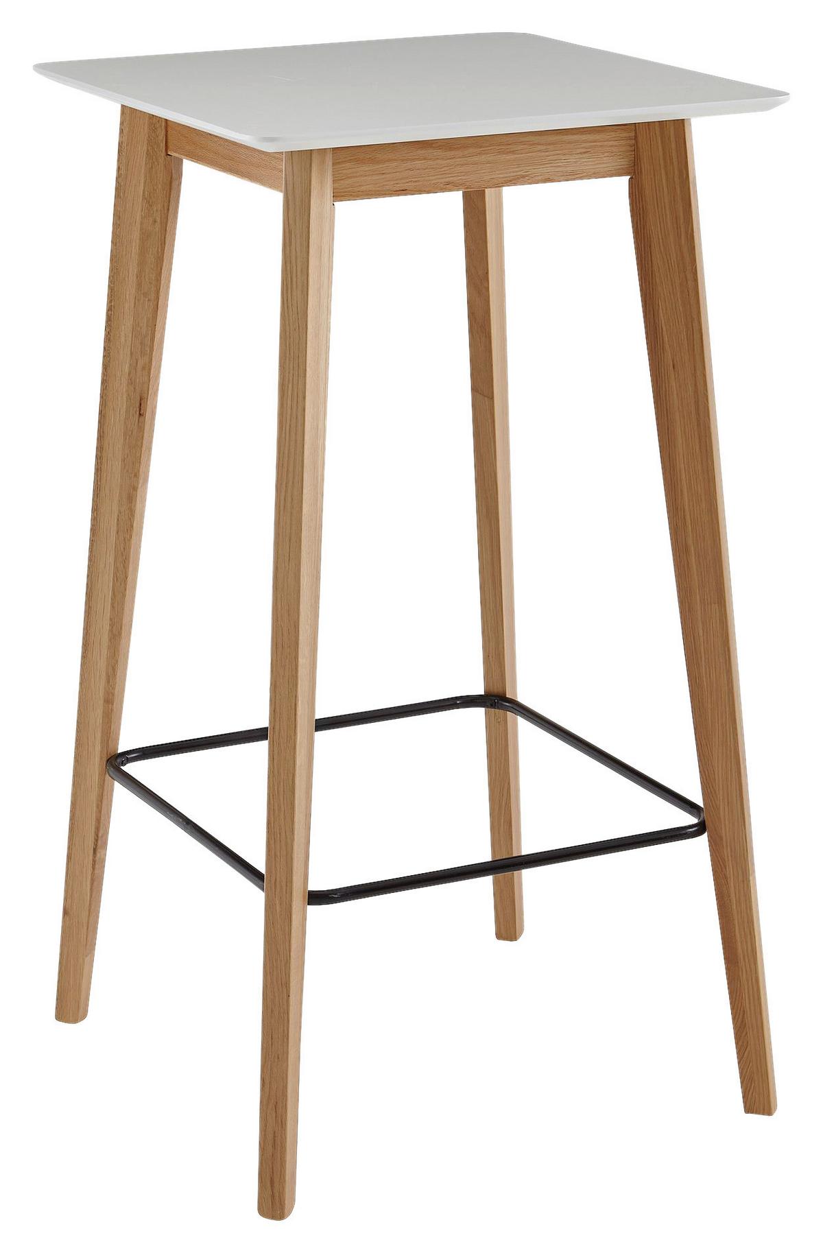 Bartisch Wohnling ca. 60x110x60 cm Weiß/Eiche - Weiß, MODERN, Holz/Holzwerkstoff (60/110/60cm) - MID.YOU