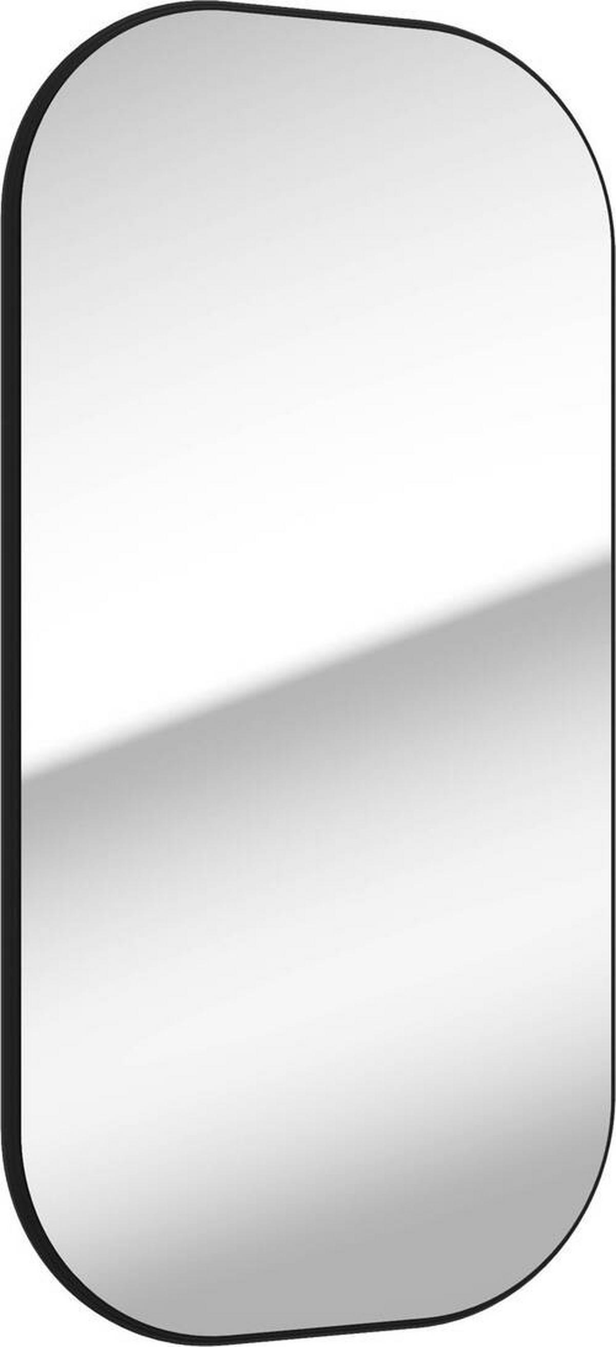 LUSTRO ŚCIENNE MO-RE - czarny, Modern, materiał drewnopochodny/szkło (100/50/2,1cm) - P & B