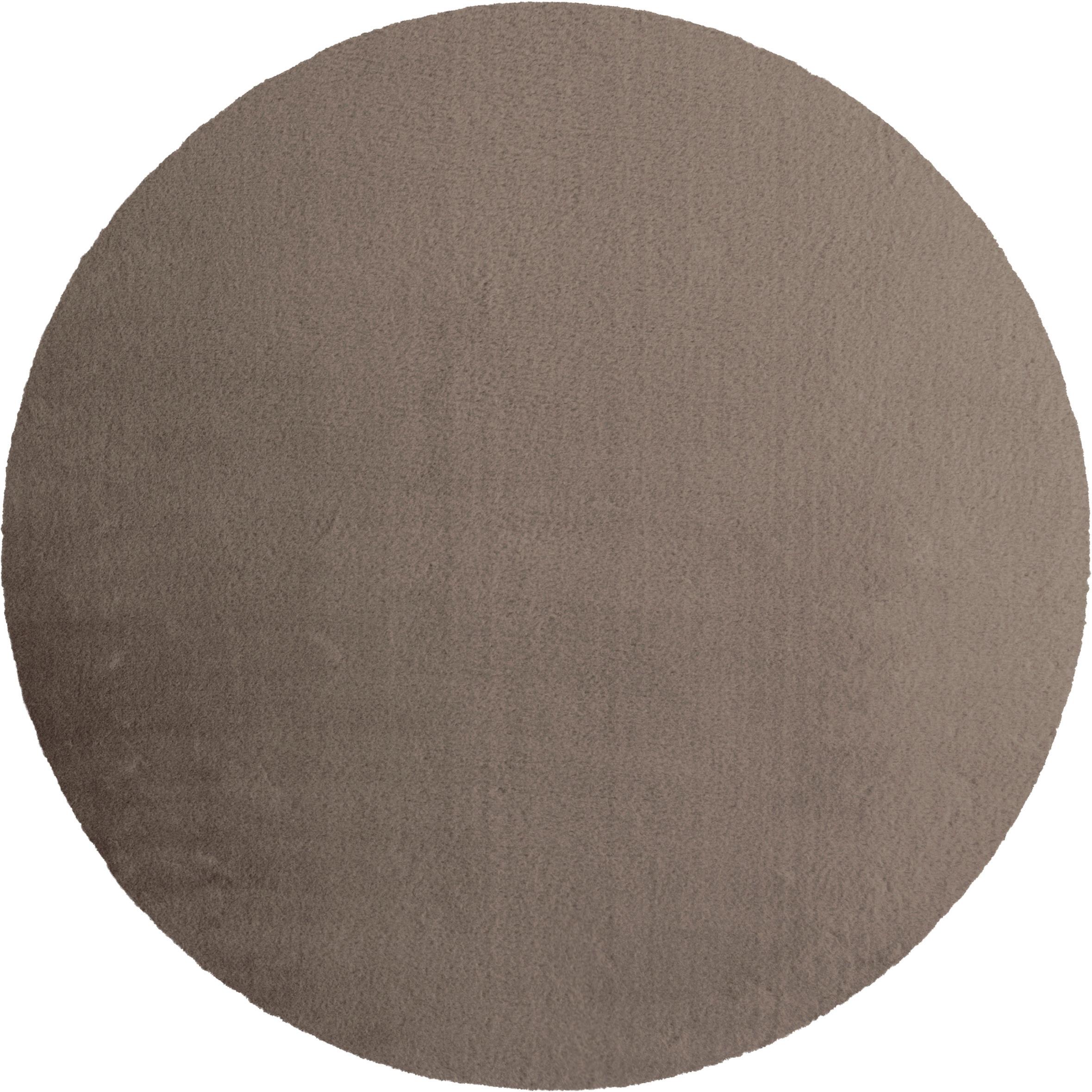 Kunstfell Caroline 5 Dunkelbraun ca. Ø 120cm - Dunkelbraun/Braun, MODERN, Textil (120cm) - Mömax