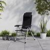 CHAISE DE JARDIN GERI - noir/couleur argent, Basics, métal/textile (74/117/60cm)