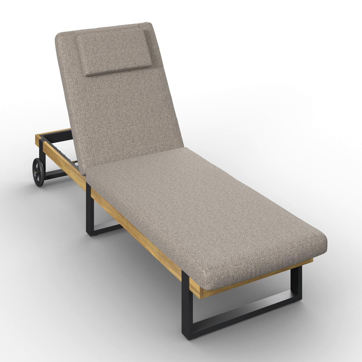 Vrtni Ležalnik Elenyi, Siva - siva, Moderno, kovina/tekstil (65/95/200cm) - Bessagi Garden